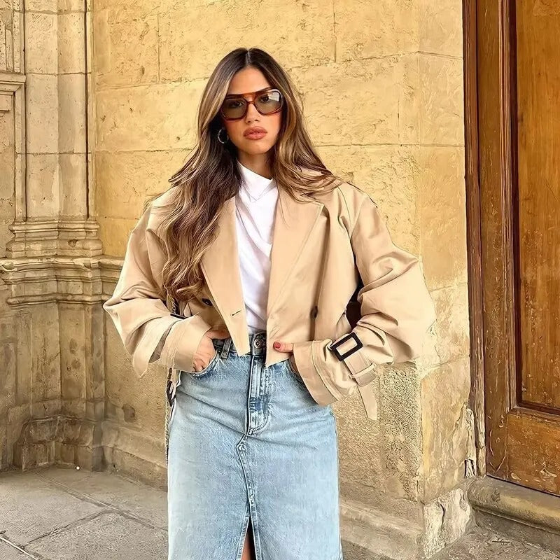 DanieleMonti kort trenchcoat