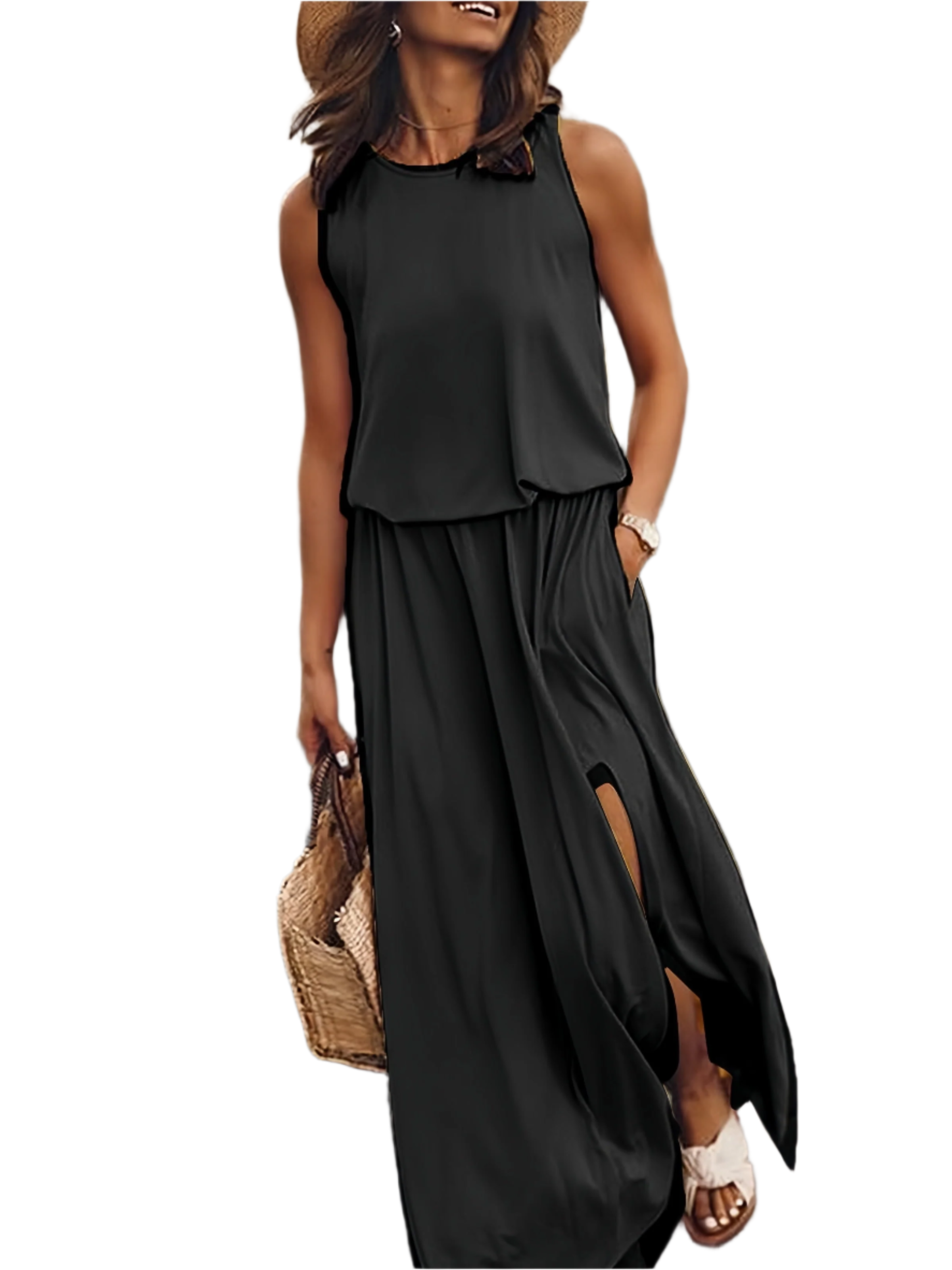 Alessia – Boho-inspireret Modal Maxi Kjole til Kvinder