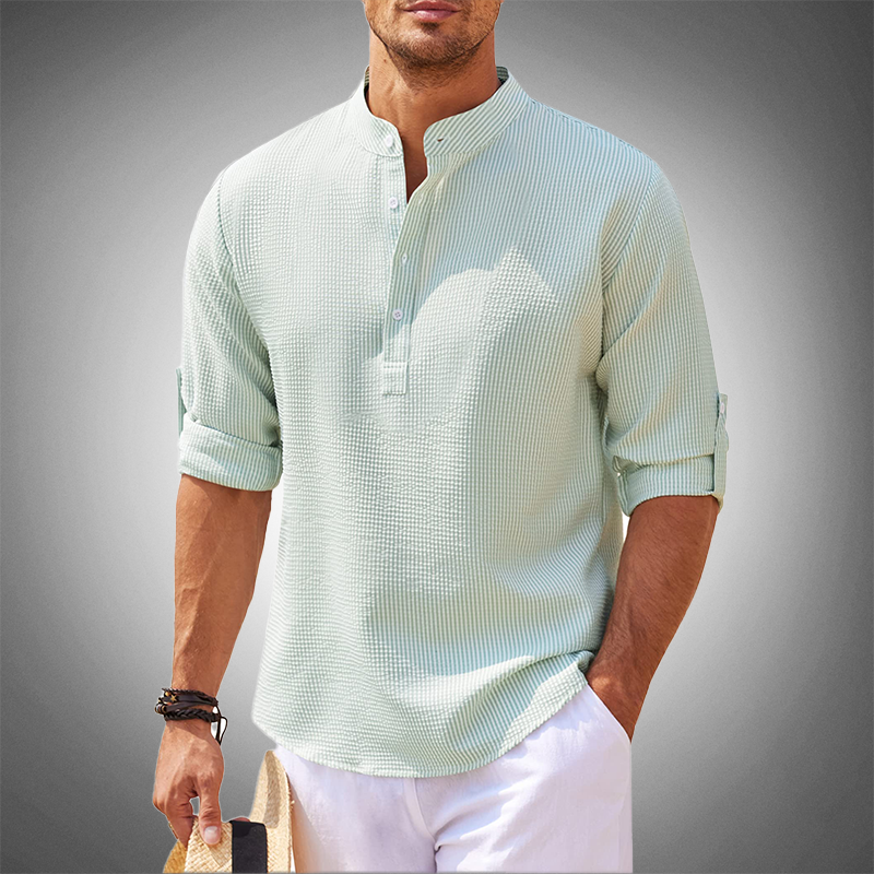 Lorenzo – Stretch-Fit Herre Henley Skjorte