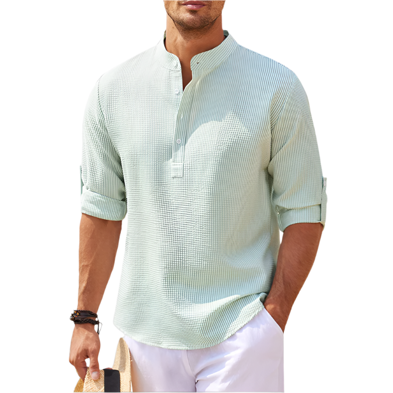 Lorenzo – Stretch-Fit Herre Henley Skjorte