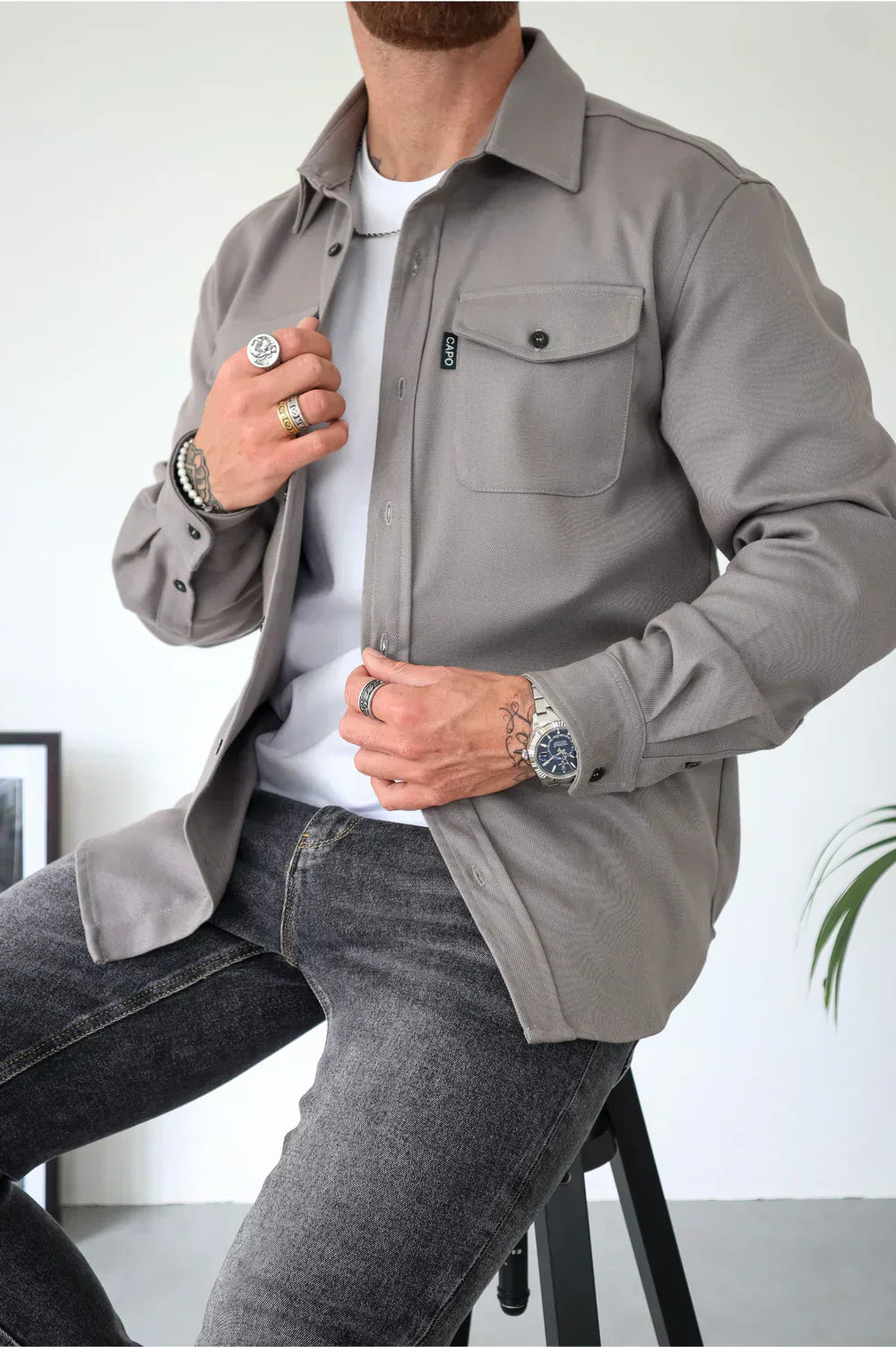 Lorenzo – Moderne Herreskjorte i Klassisk Casual Stil