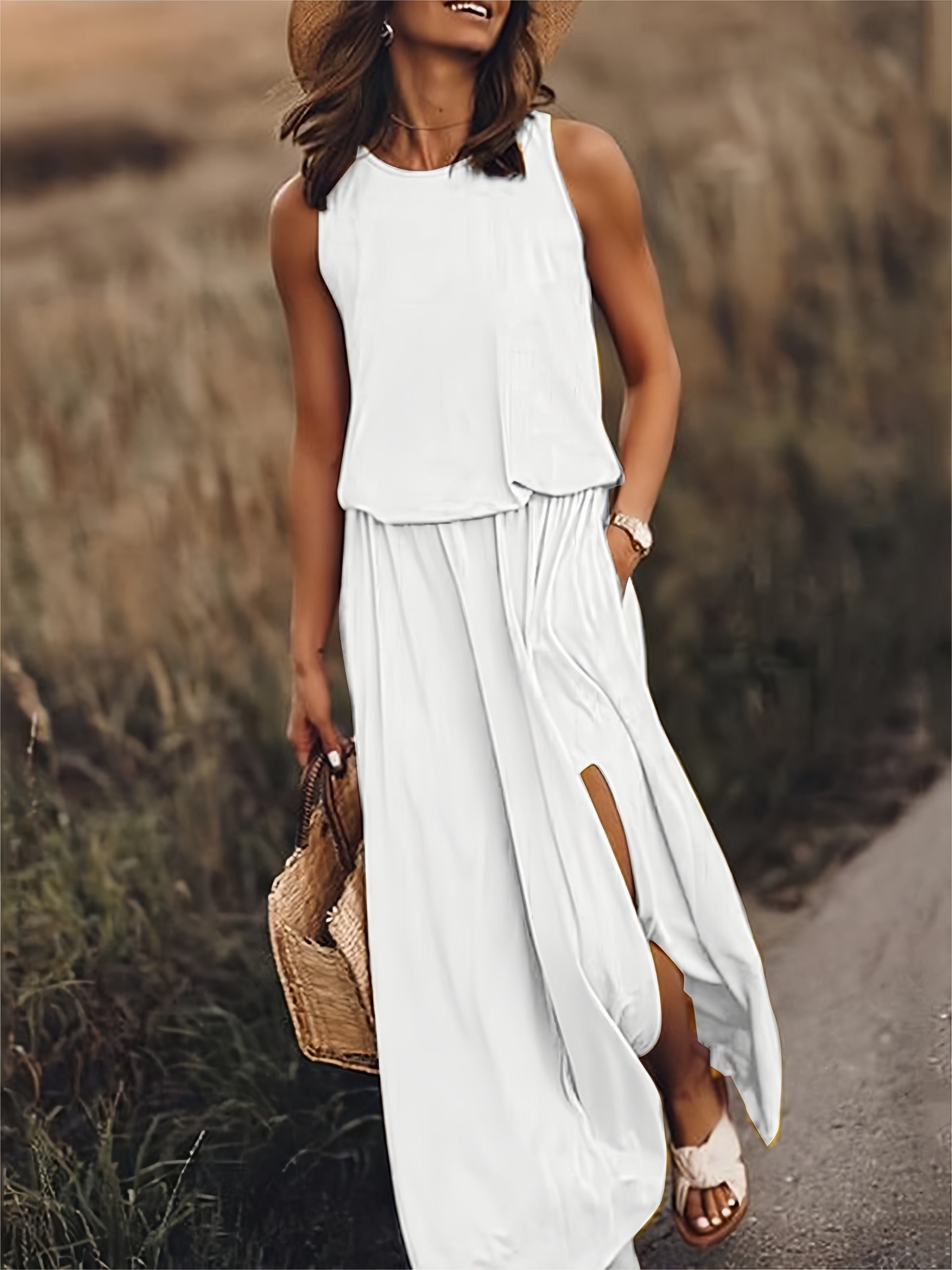 Alessia – Boho-inspireret Modal Maxi Kjole til Kvinder