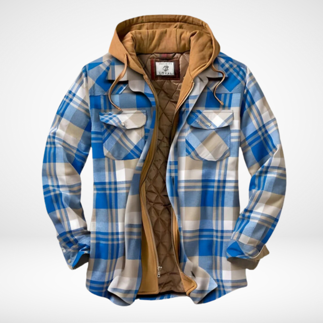 LucaVitale Flannel Plaid Shirt Jakke Til Mænd
