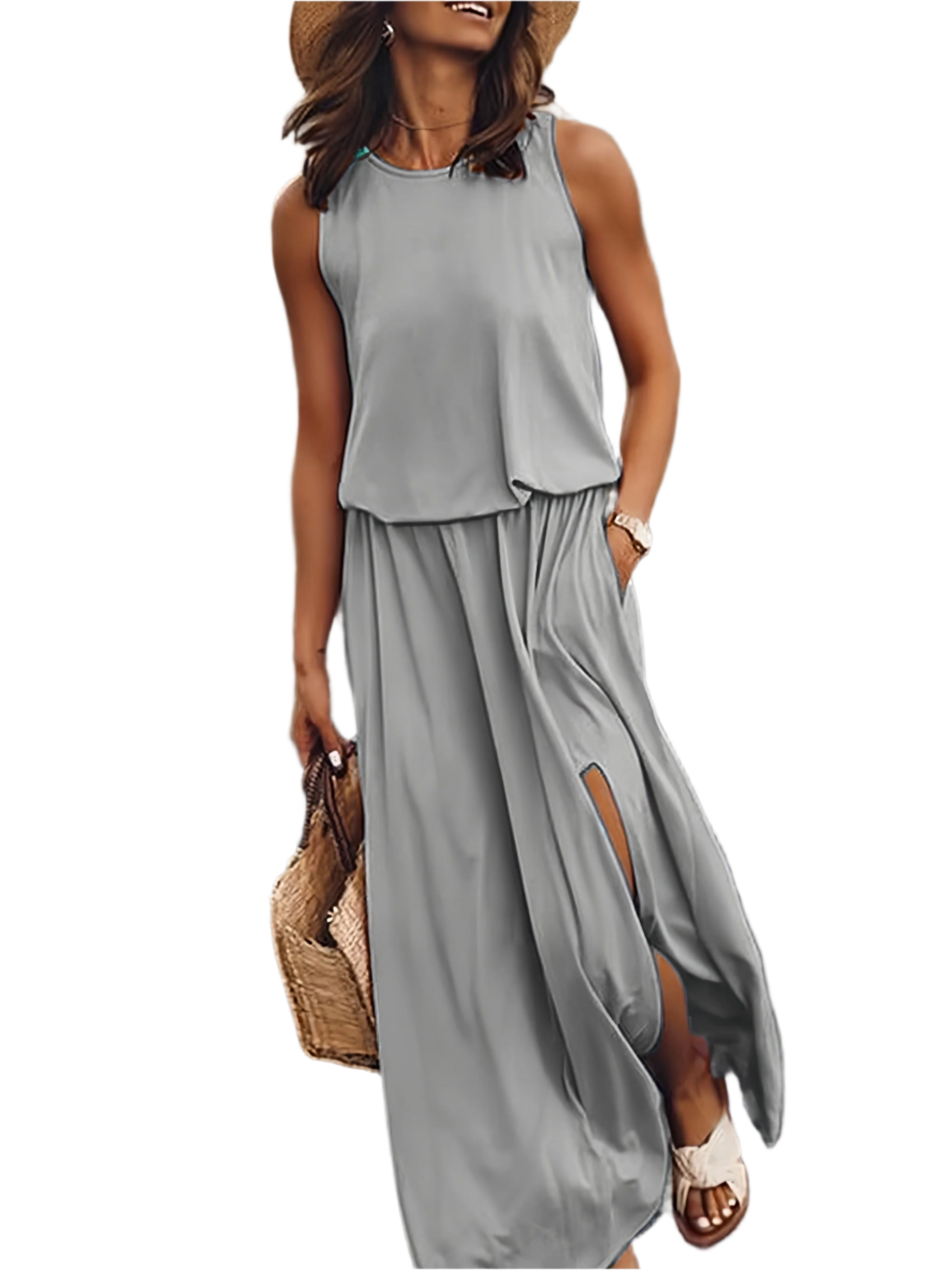 Alessia – Boho-inspireret Modal Maxi Kjole til Kvinder