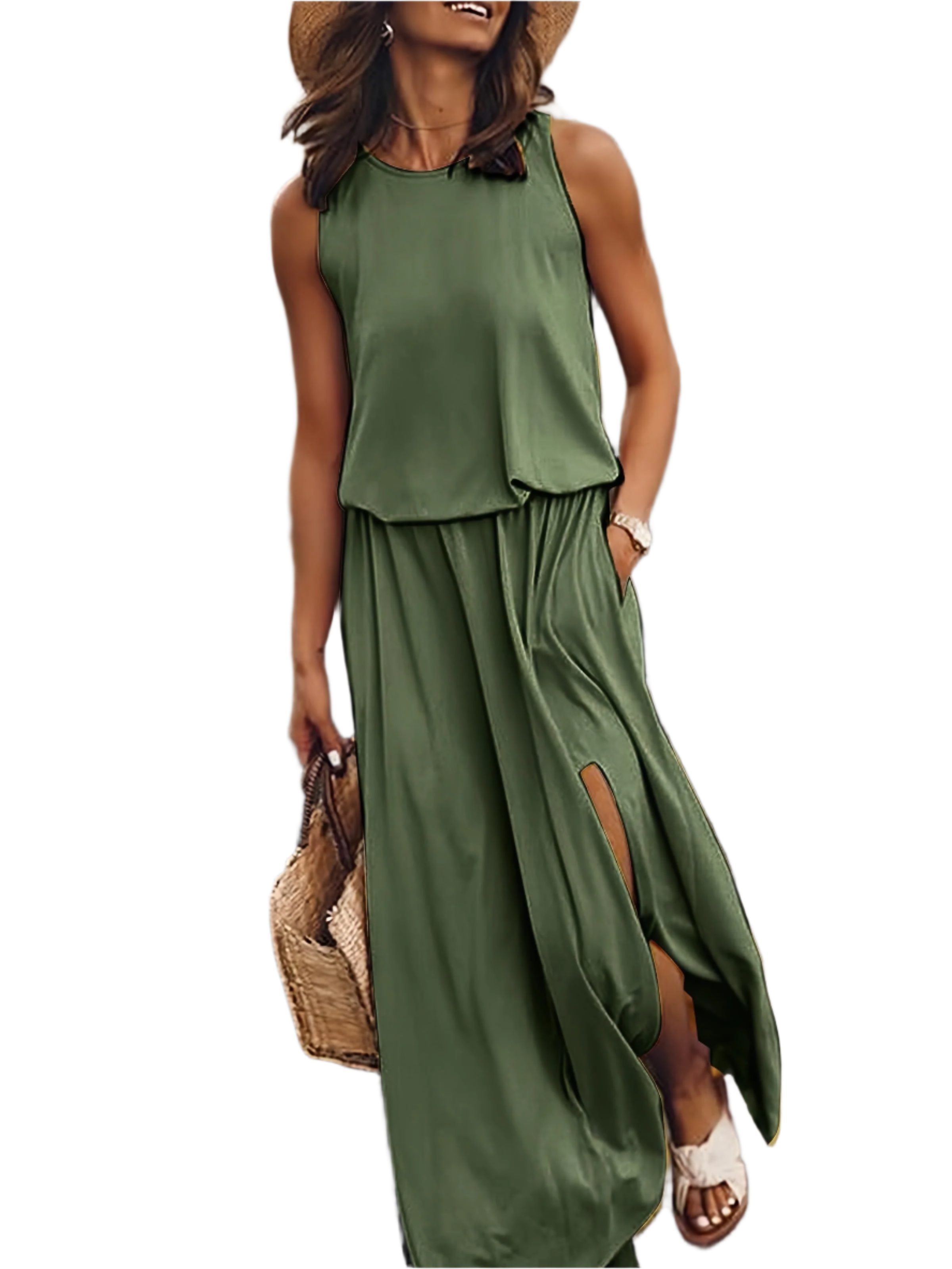 Alessia – Boho-inspireret Modal Maxi Kjole til Kvinder