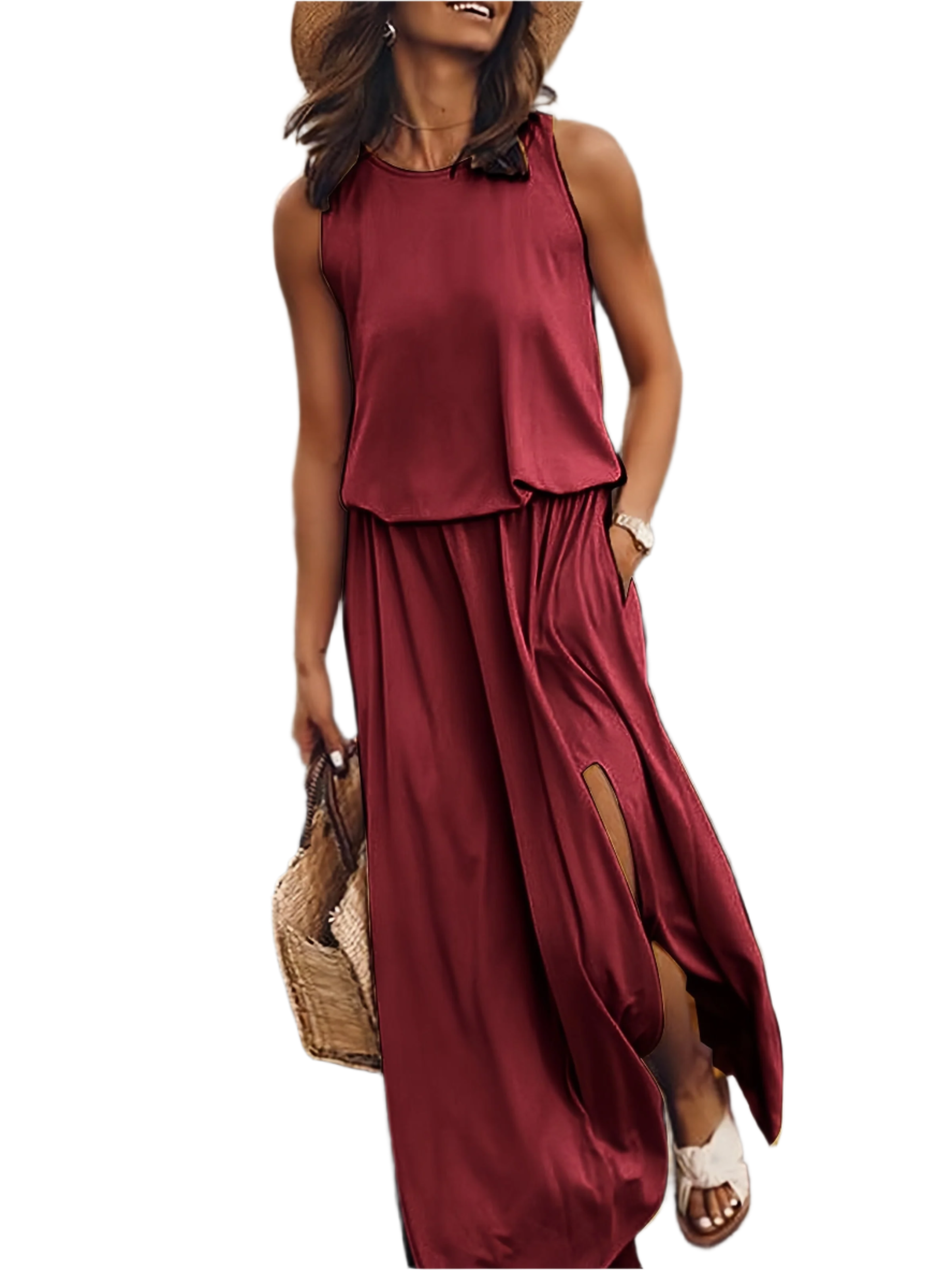 Alessia – Boho-inspireret Modal Maxi Kjole til Kvinder