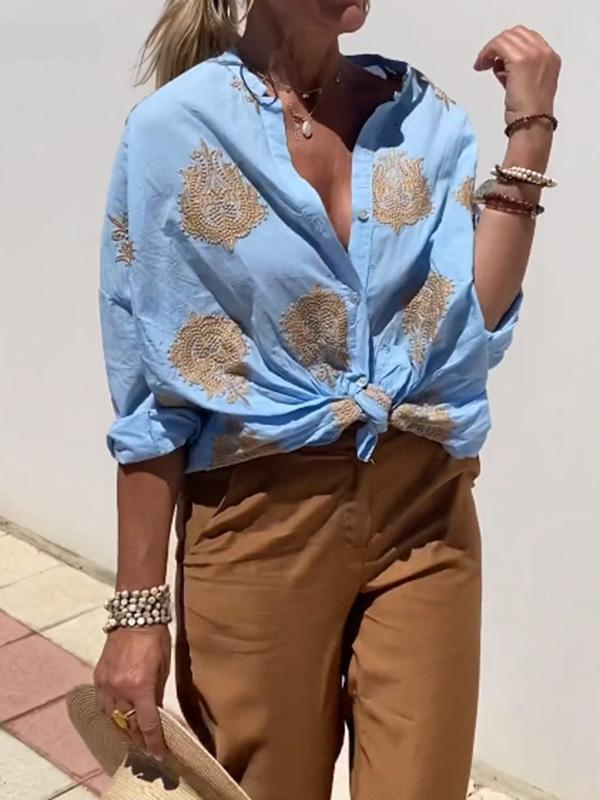 RosaBella™ Rose | Bluse med print