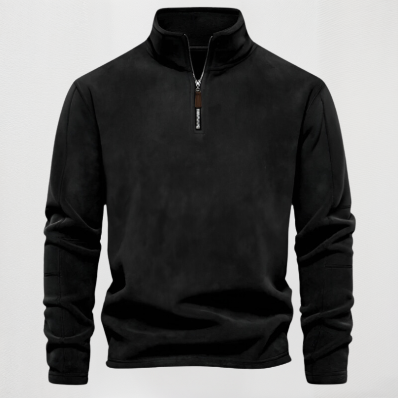 Lorenzo – Herre Fleece Pullover med Lynlås