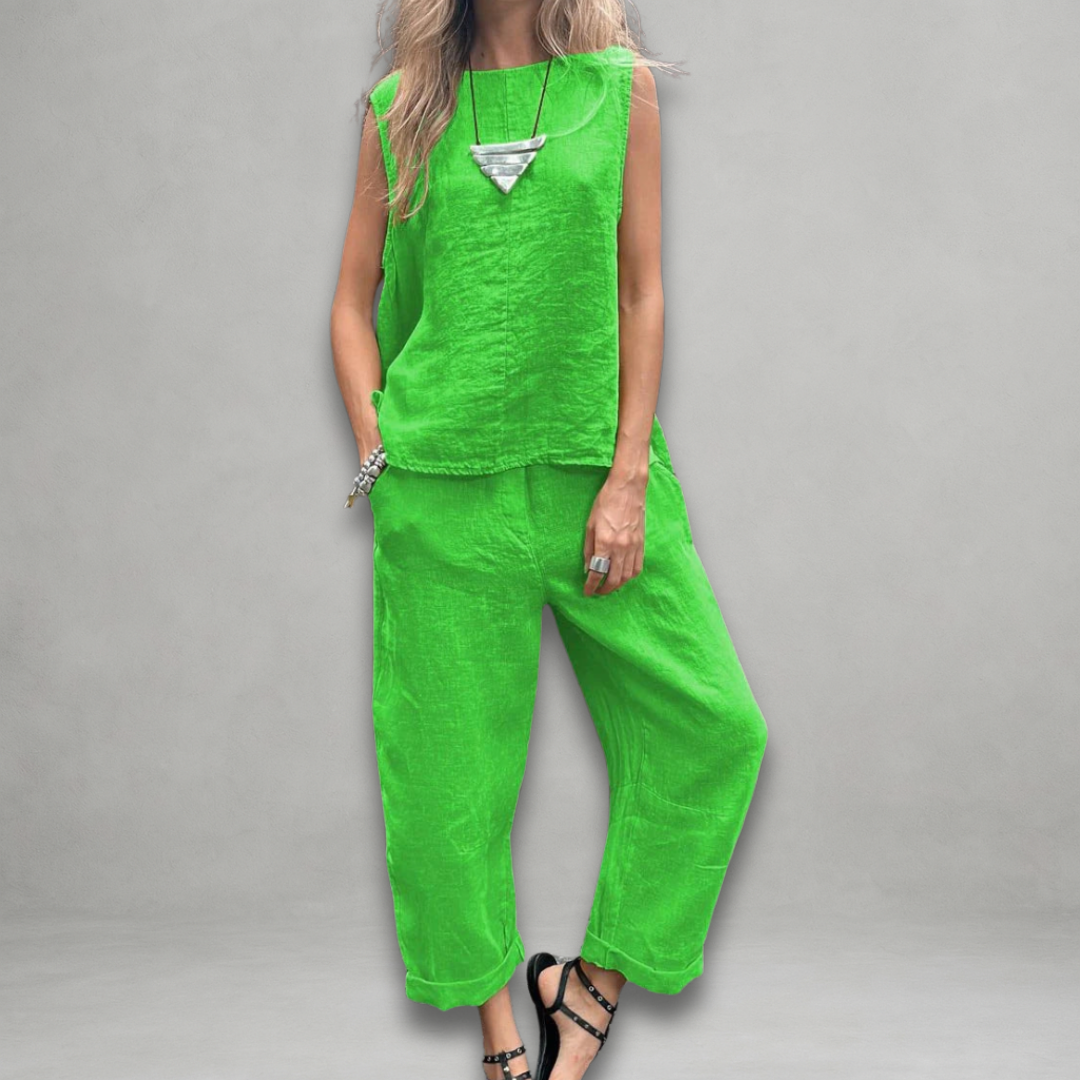 Chiara – Ærmeløs To-delt Sommer Sæt til Kvinder