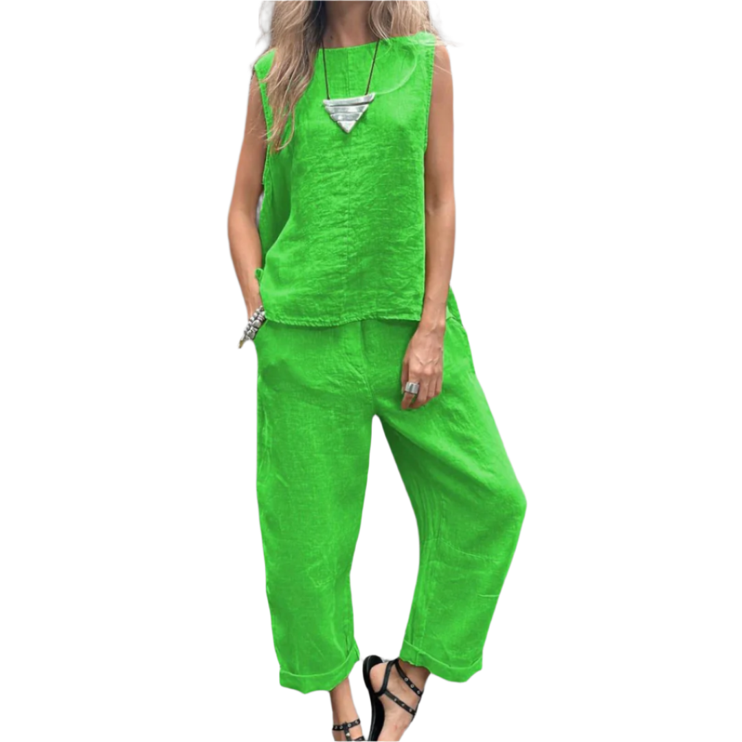 Chiara – Ærmeløs To-delt Sommer Sæt til Kvinder