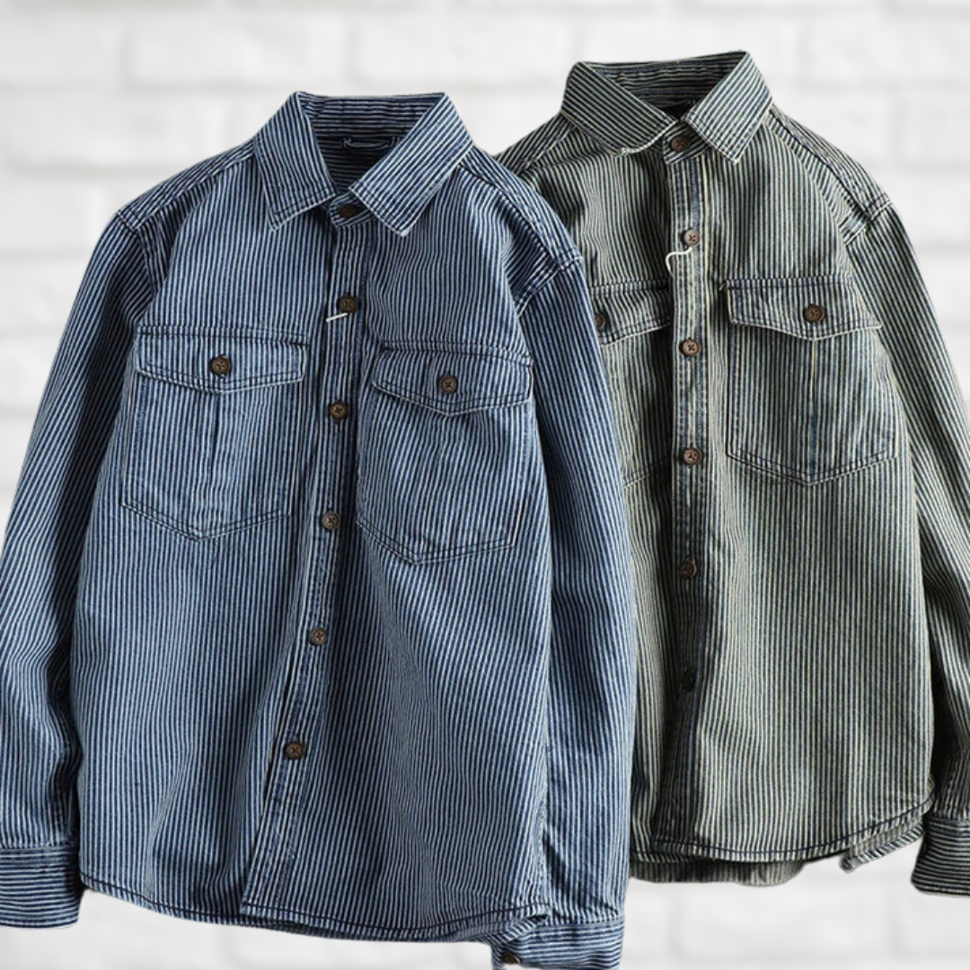 EnricoValdini Vintage Denim Skjorte til mænd