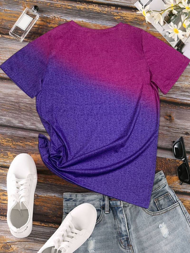 Élodie – Dame T-shirt med Sommerfuglehjerte Print