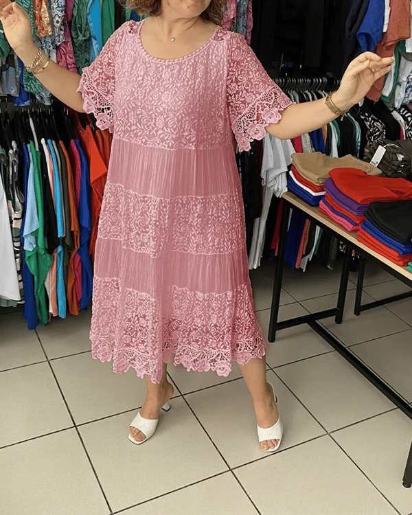 PietroRossi ensfarvet kjole