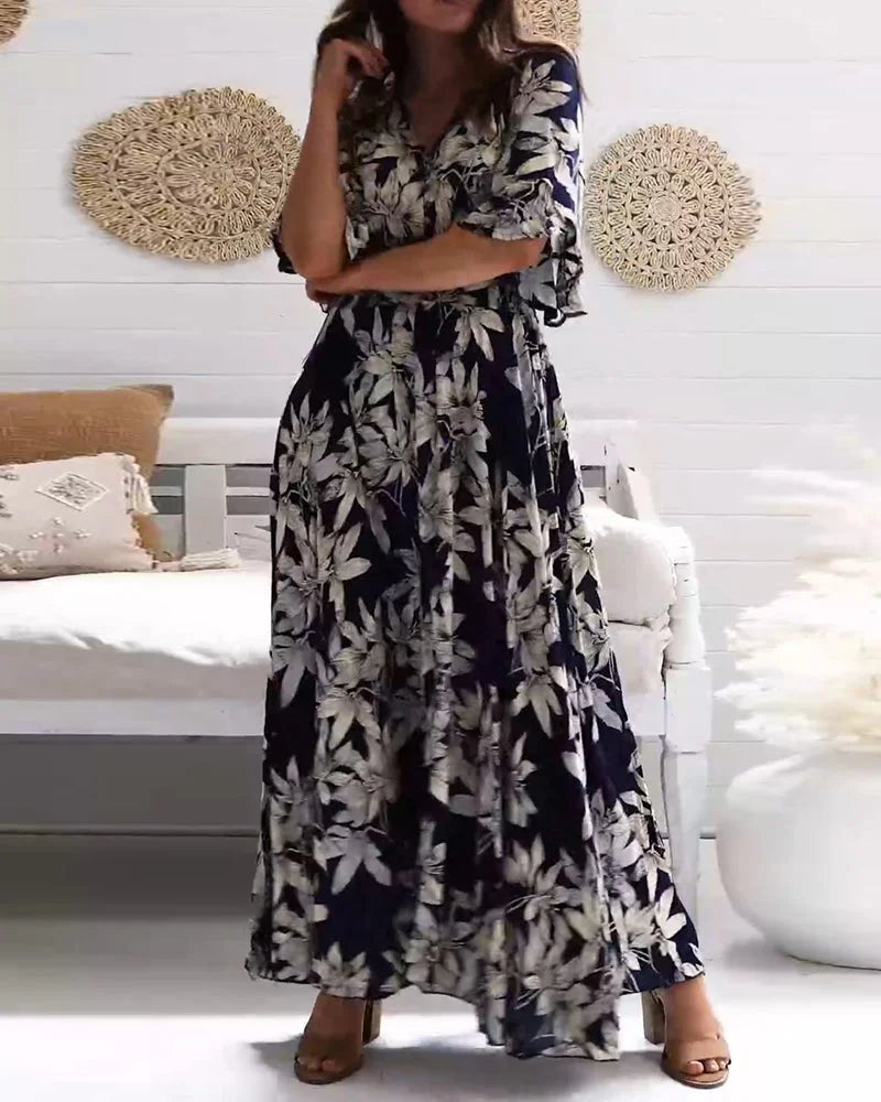 Magda | Stilfuld blomstret kjole