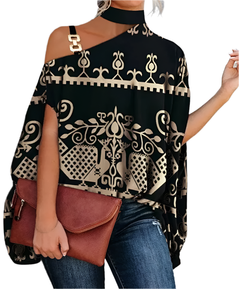 Lucia – Elegant Blomstret Top til Dame