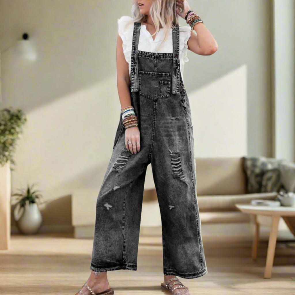 Alethea – Justerbar Jumpsuit i Vintage Vask til Kvinder