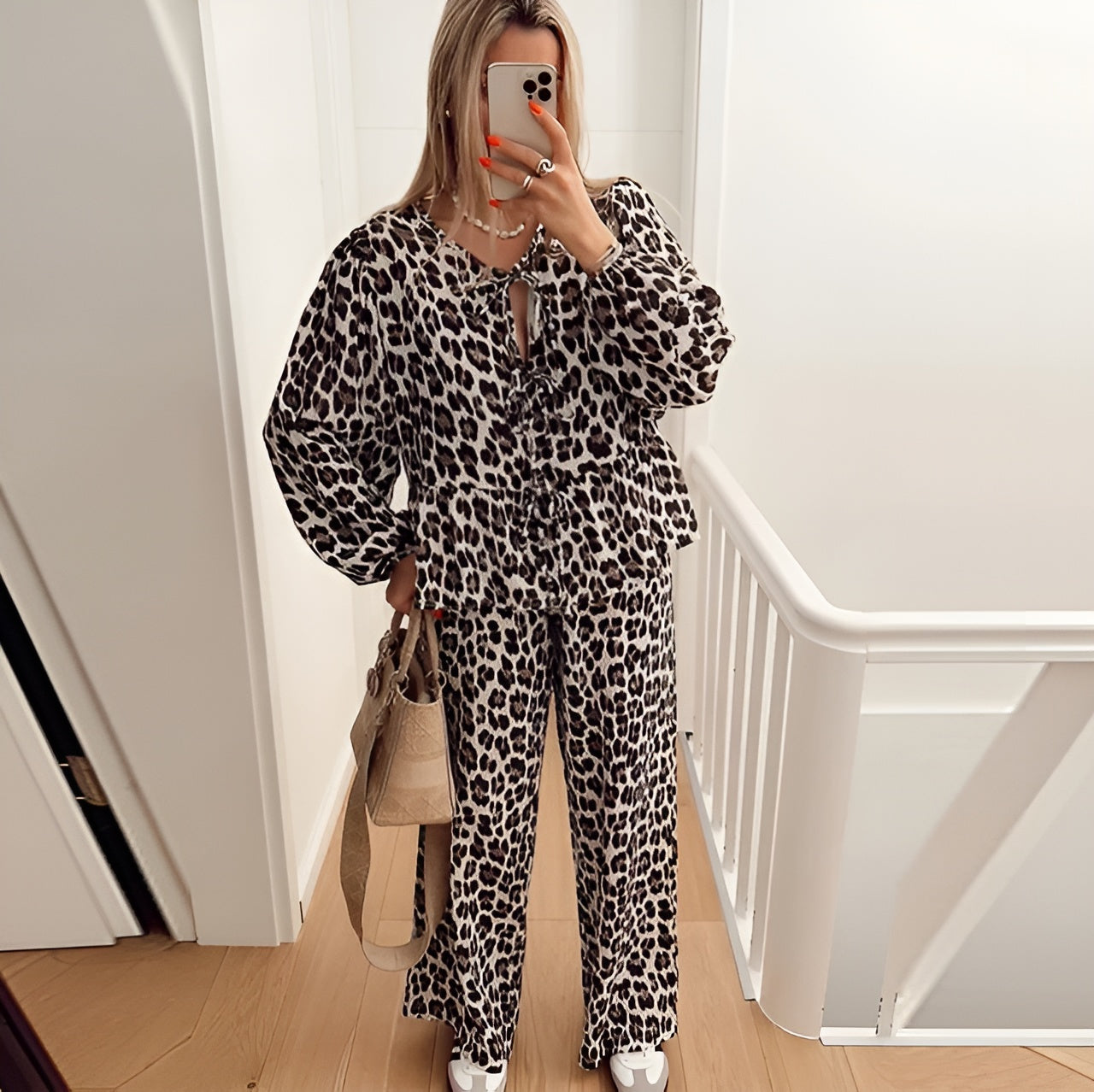 Luciana – Blød Strik Dame Loungewear Sæt