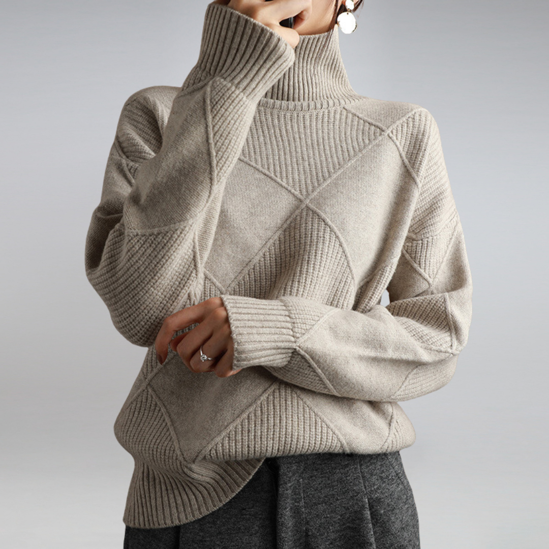 LucaBardi Luxury Turtleneck Sweater til kvinder