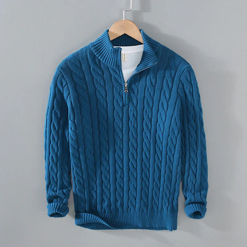FabioLucenti Pullover med halv lynlås til mænd