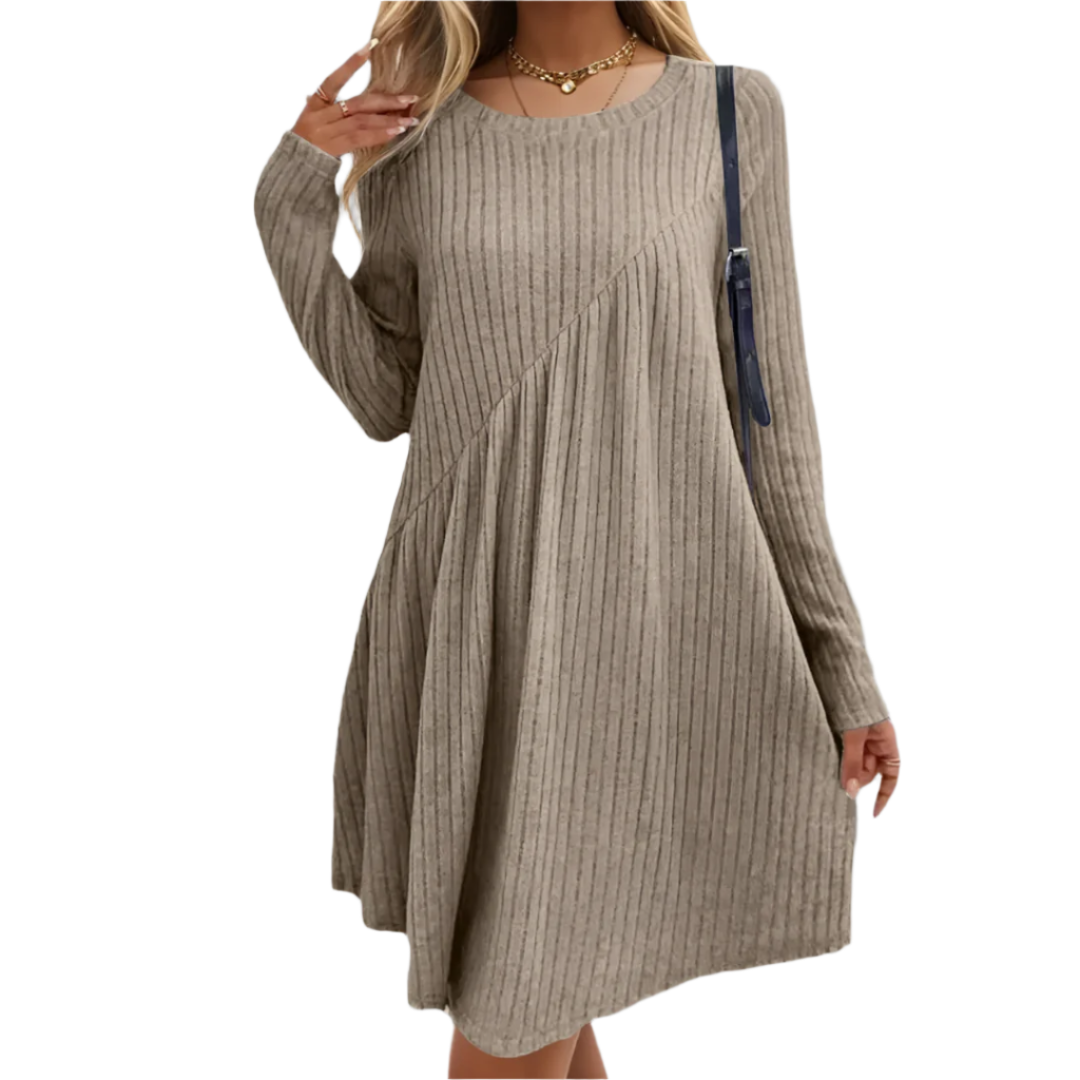 Sofia – Blød Midi Kjole til Kvinder