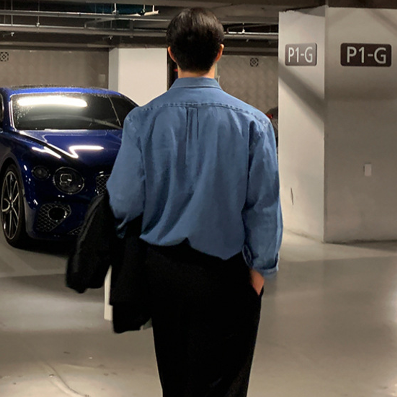 NicoloBellini Herre Denim Lange Ærmer til mænd