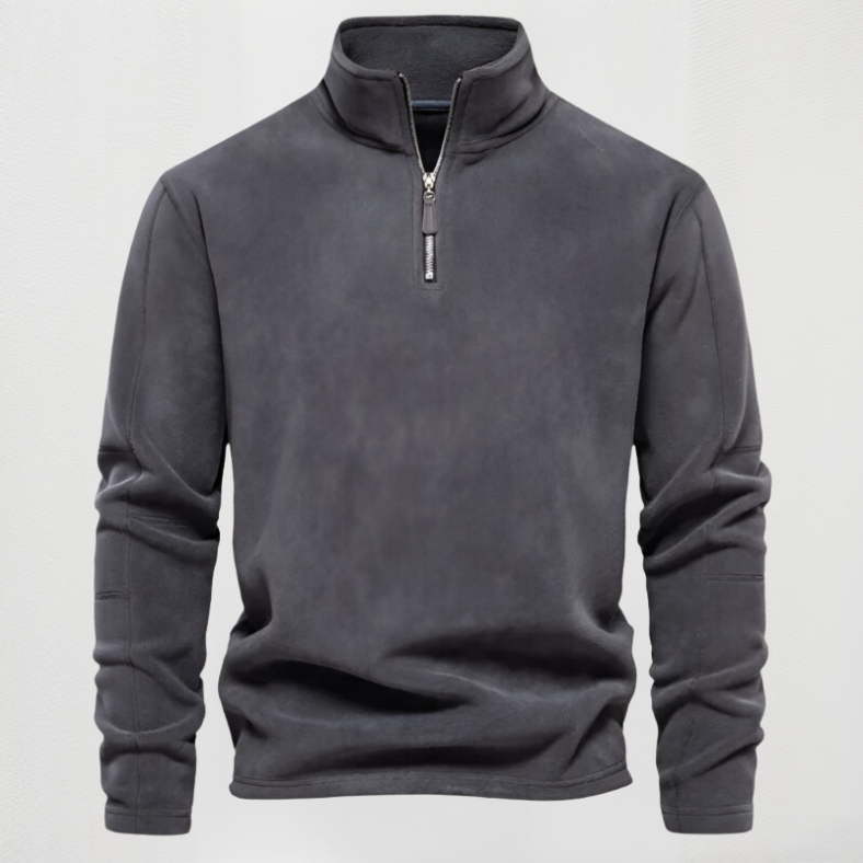 Lorenzo – Herre Fleece Pullover med Lynlås