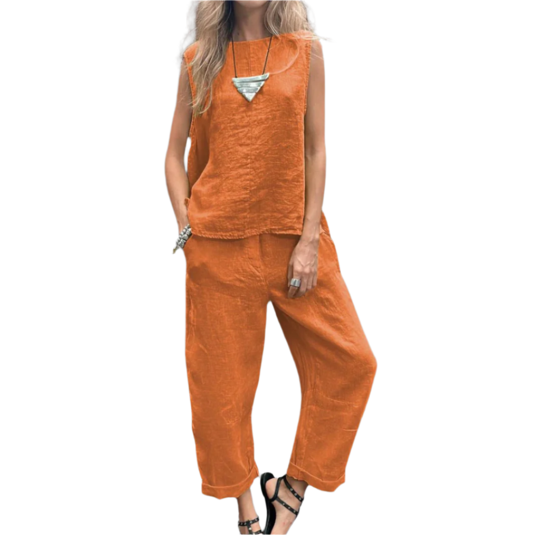 Chiara – Ærmeløs To-delt Sommer Sæt til Kvinder