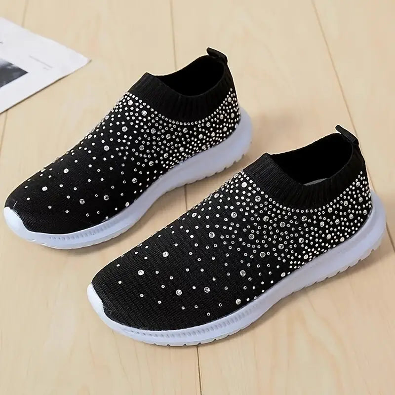 SofiaDiam™ Rhinestone Decor Flade sneakers