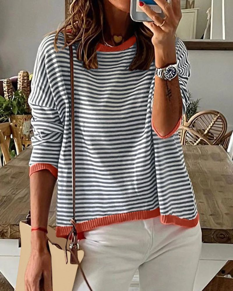 ClaraMoretti Stribet Sweater Til Kvinder