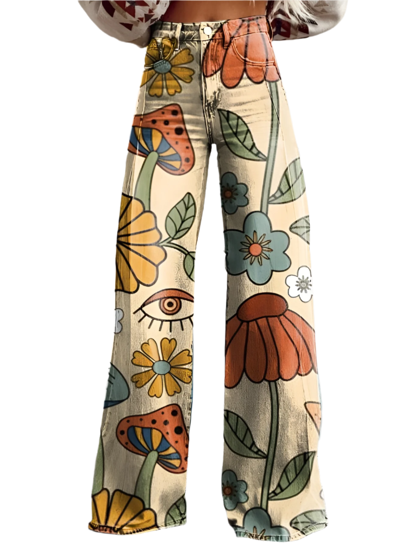 Giada – Højtaljede Boho Jeans til Kvinder