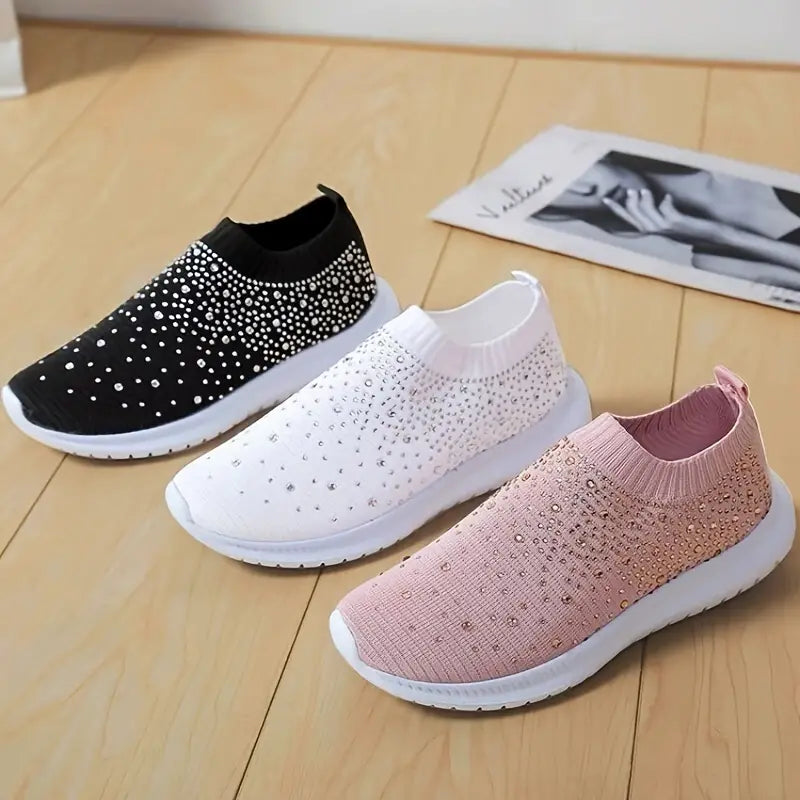 SofiaDiam™ Rhinestone Decor Flade sneakers