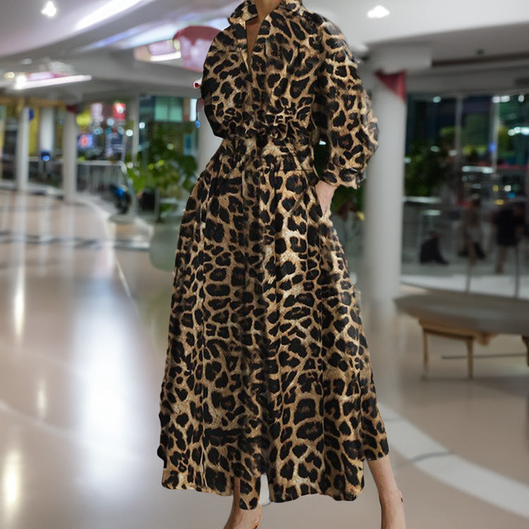 ElenaFerrucci Revers Elastisk Talje Swing Kjole Til Kvinder