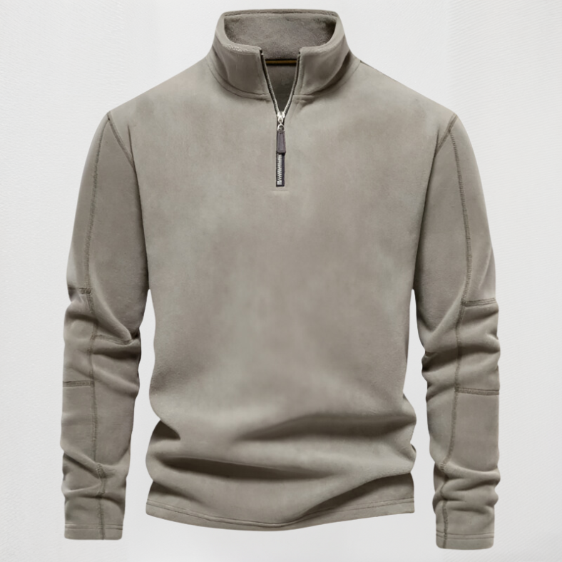Lorenzo – Herre Fleece Pullover med Lynlås
