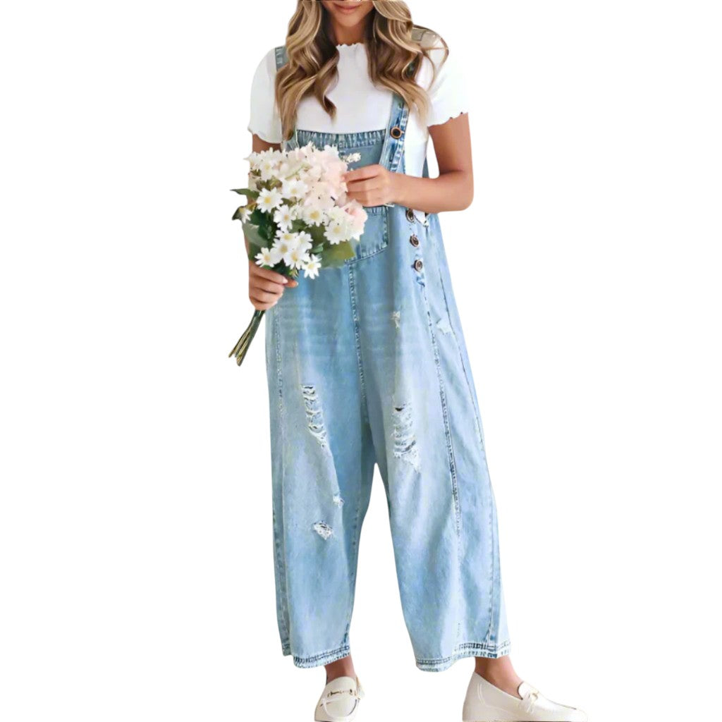 Alethea – Justerbar Jumpsuit i Vintage Vask til Kvinder