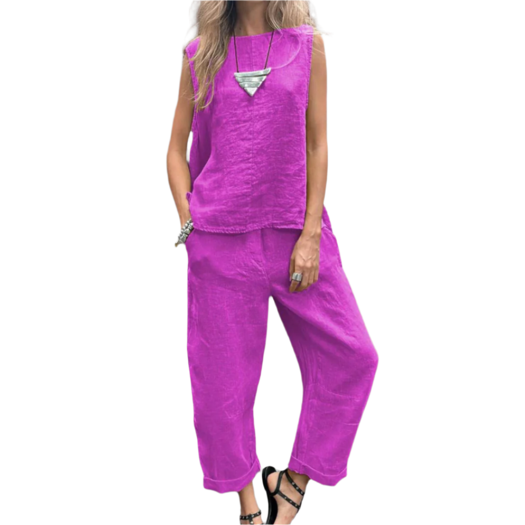 Chiara – Ærmeløs To-delt Sommer Sæt til Kvinder