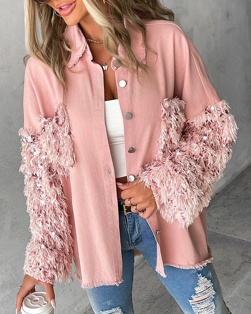 AuroraFiorelli Fluffy patchwork-jakke
