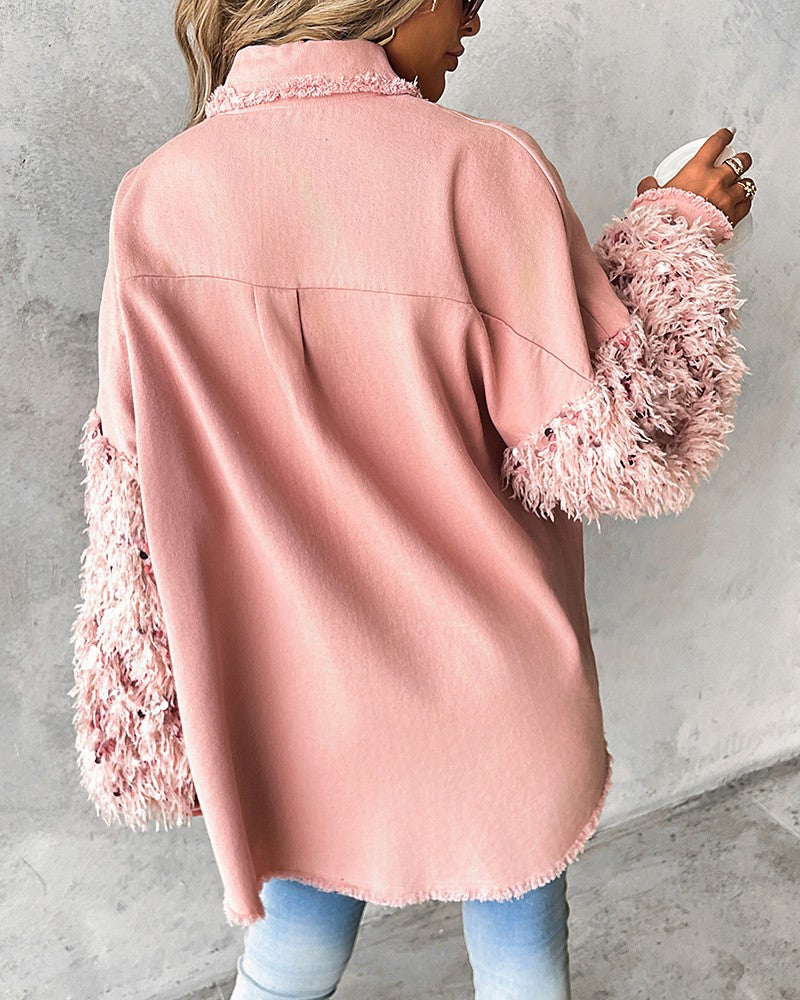 AuroraFiorelli Fluffy patchwork-jakke
