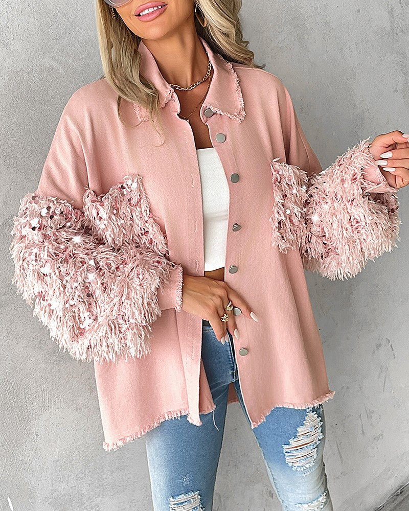 AuroraFiorelli Fluffy patchwork-jakke