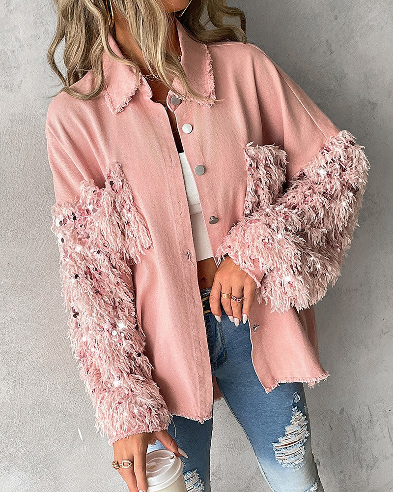 AuroraFiorelli Fluffy patchwork-jakke