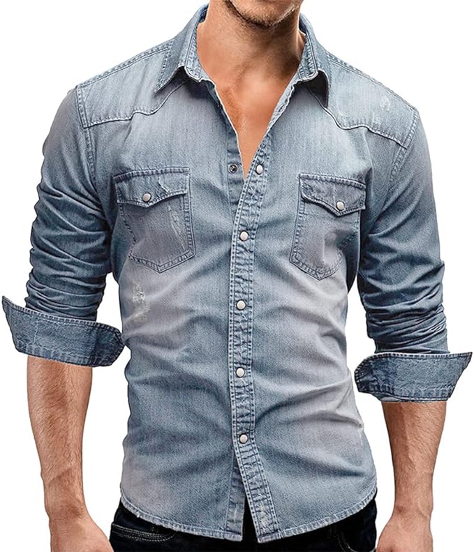 EmilioZanetti Stretch Jeans Skjorte