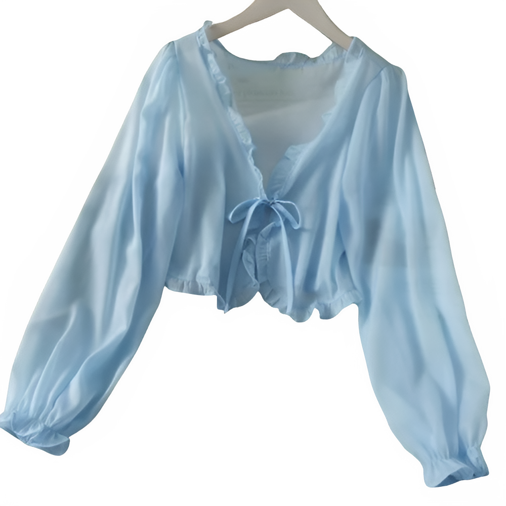 Celeste – Elegant V-Hals Forårsbluse til Kvinder