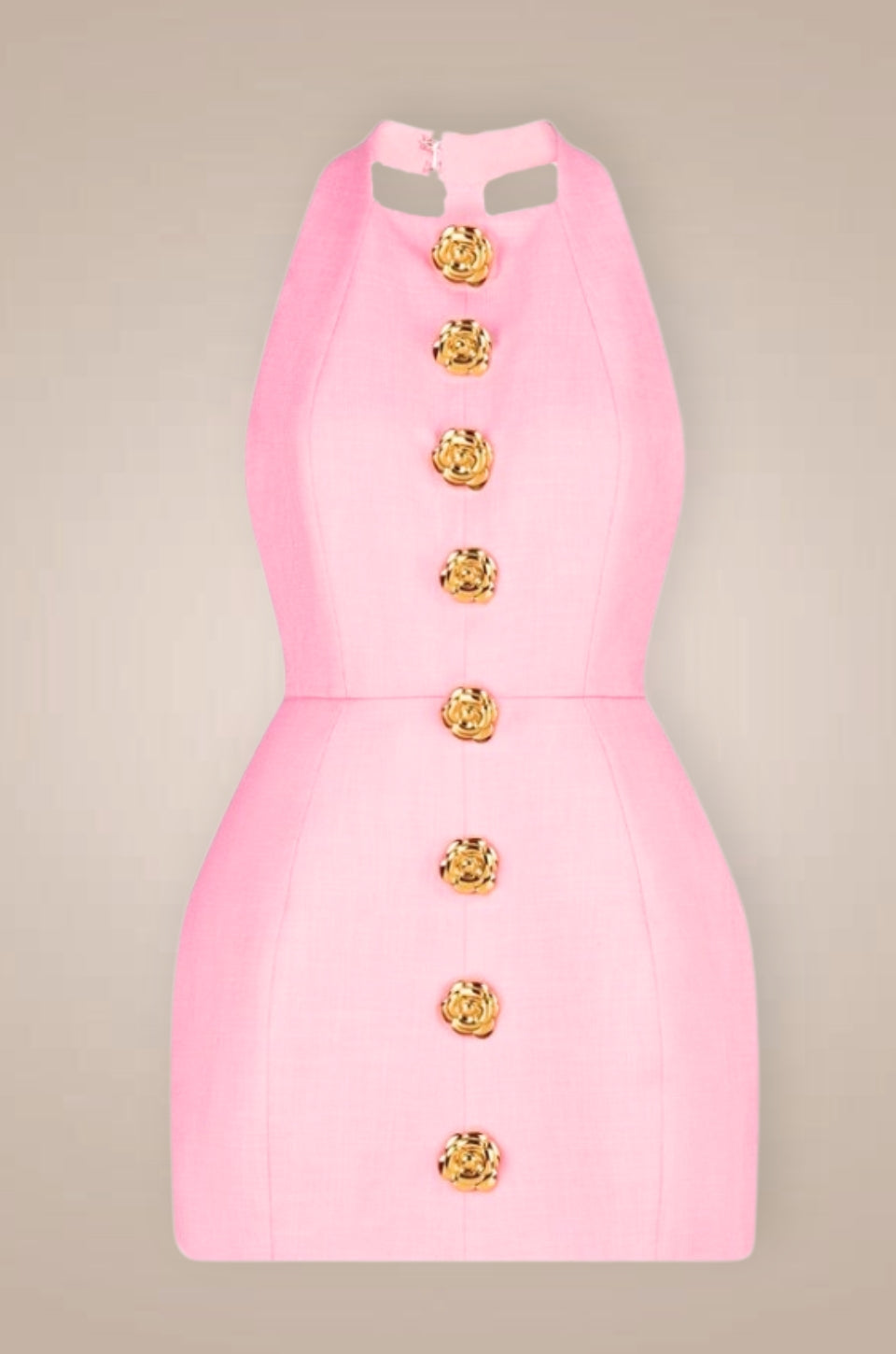 ElenaFiorella Halter Rygløs Mini Kjole Til Damer