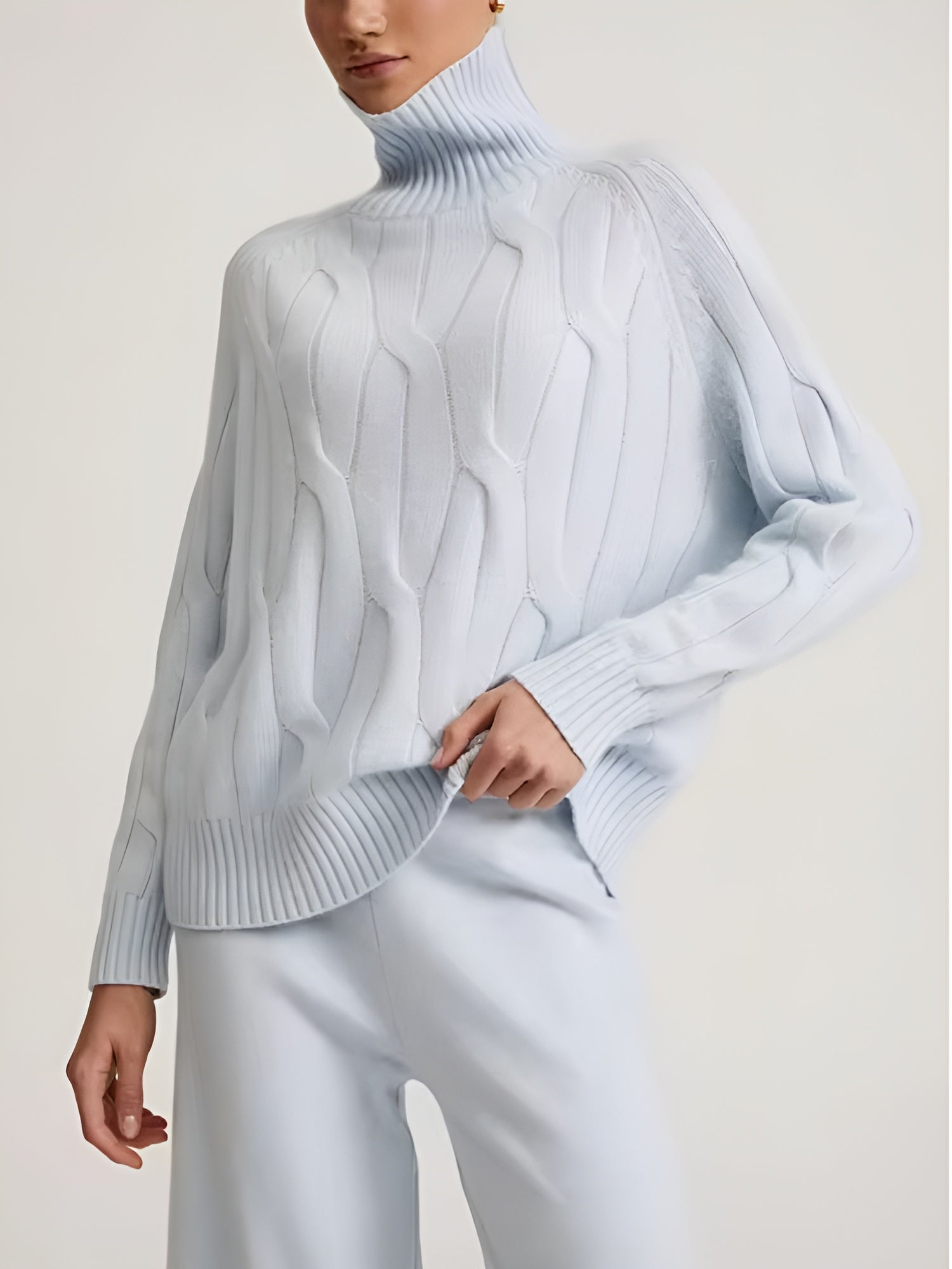 Isabella – Oversize Dame Rullekravesweater