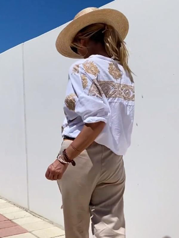 RosaBella™ Rose | Bluse med print