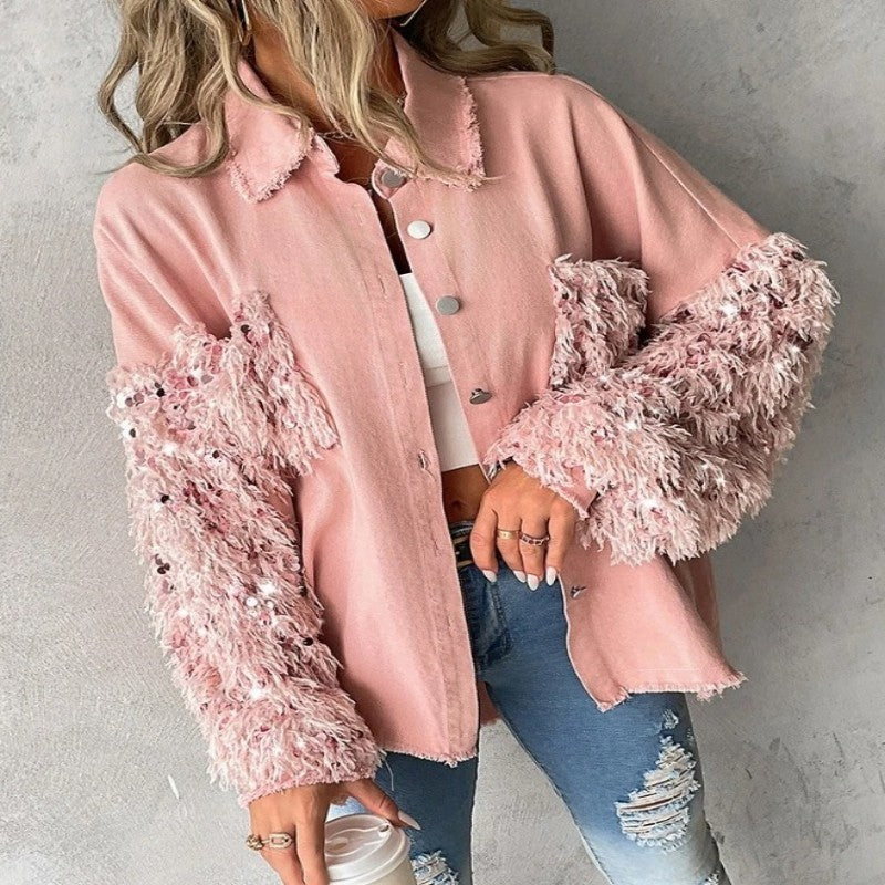 AuroraFiorelli Fluffy patchwork-jakke