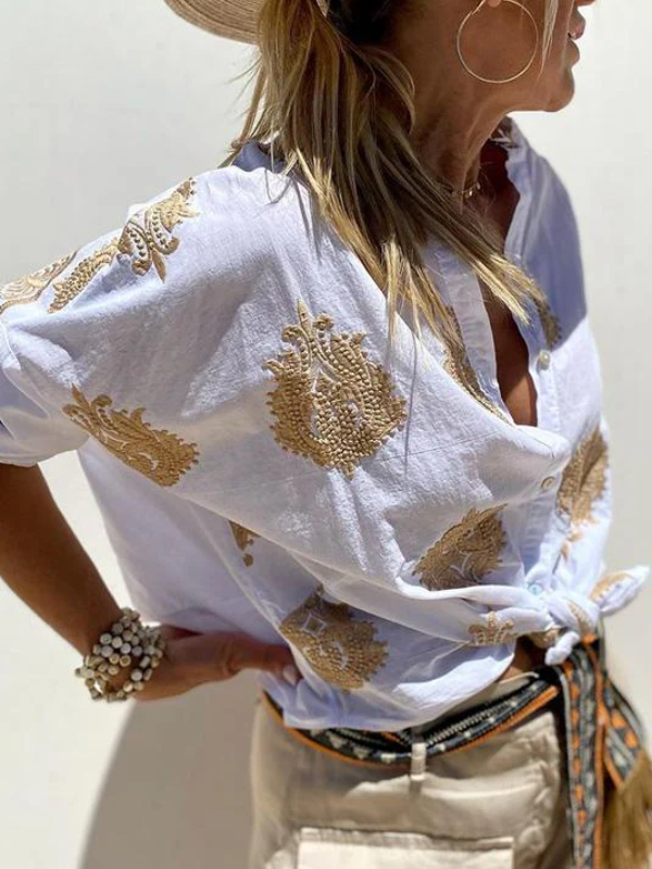RosaBella™ Rose | Bluse med print