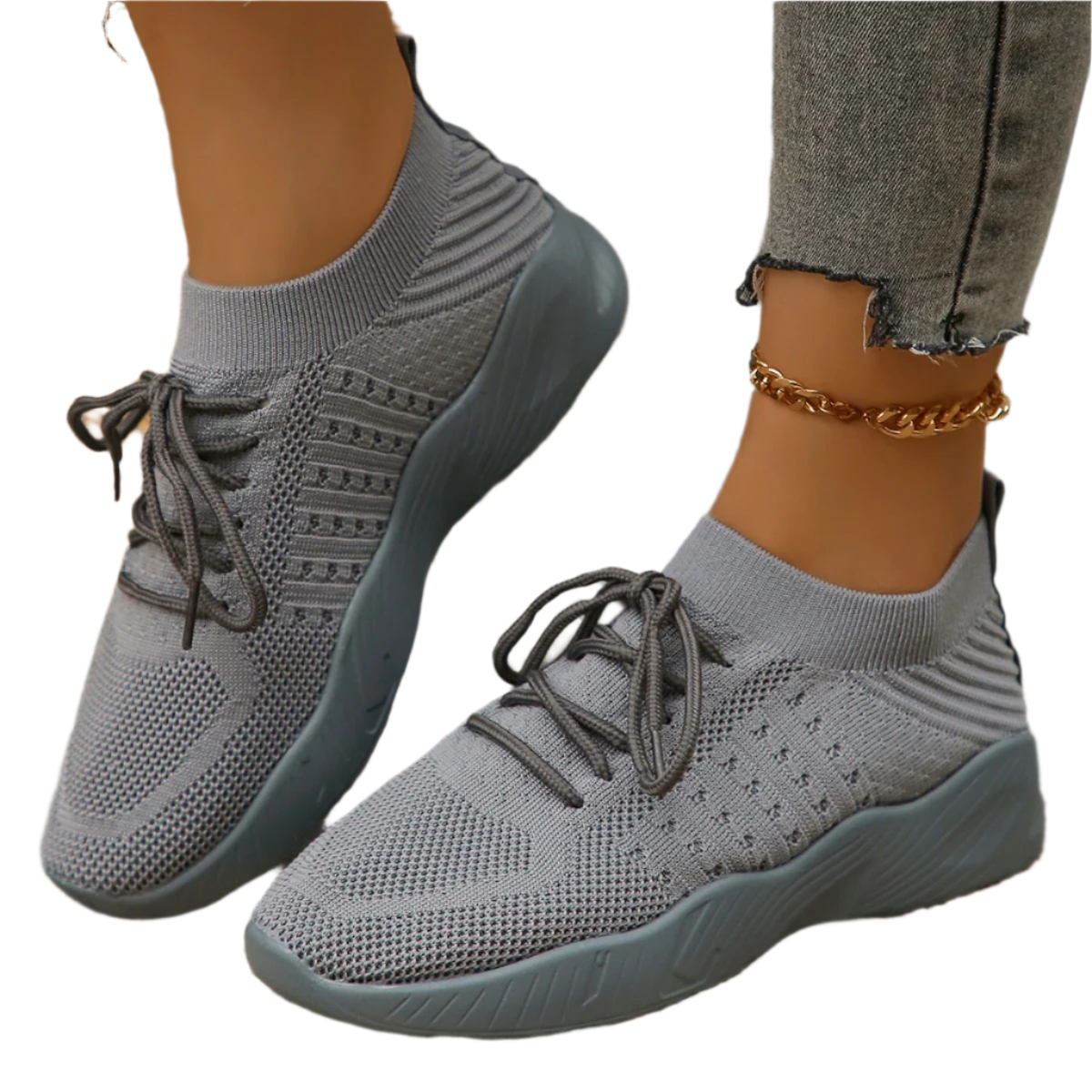Gabriella – Åndbare Kvinde Sneakers i Strikket Mesh