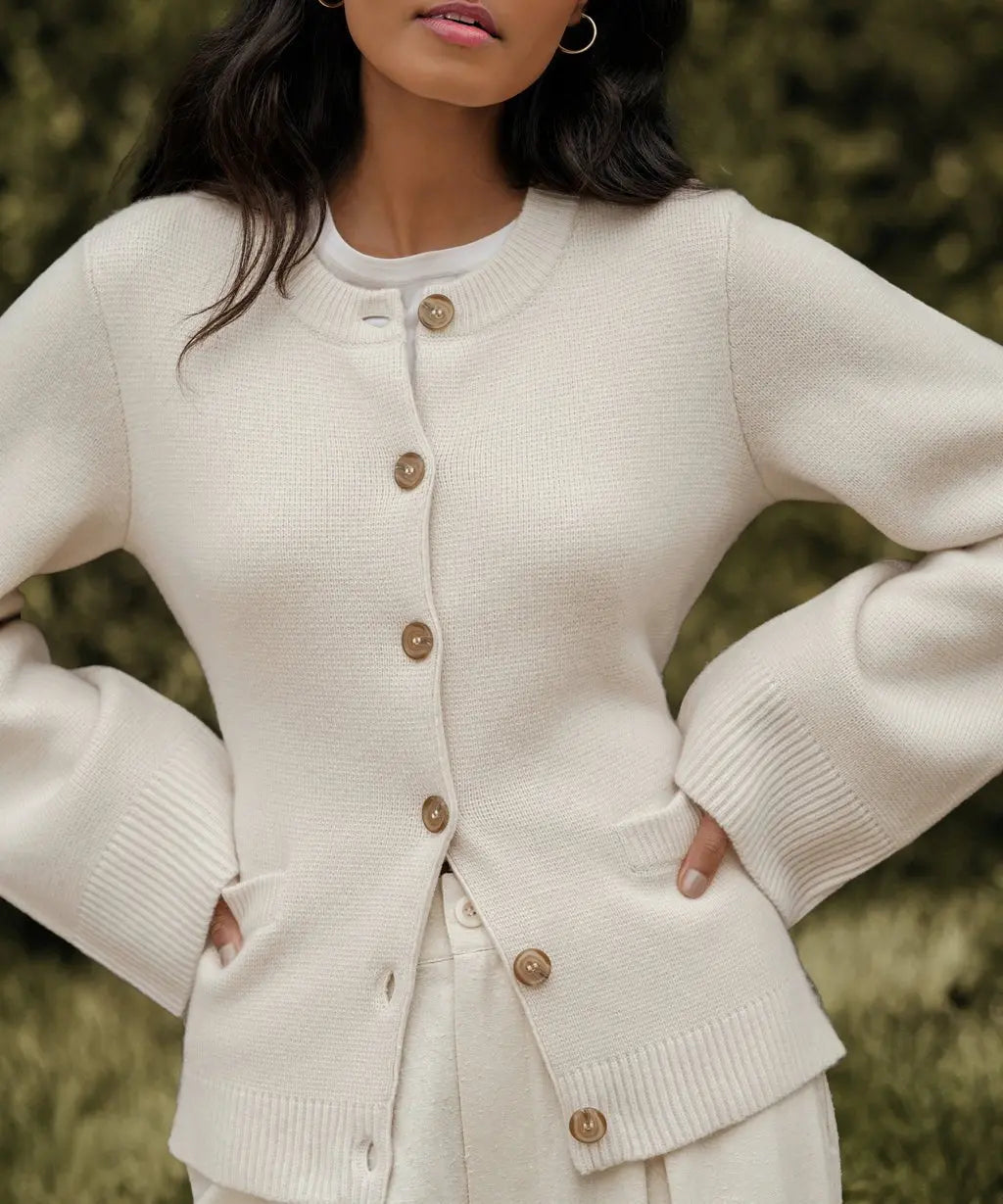 CozyGrace | Cardigan Chic Trøje Luxia