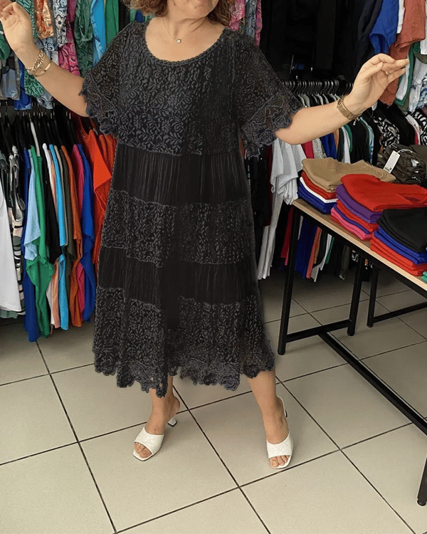 PietroRossi ensfarvet kjole