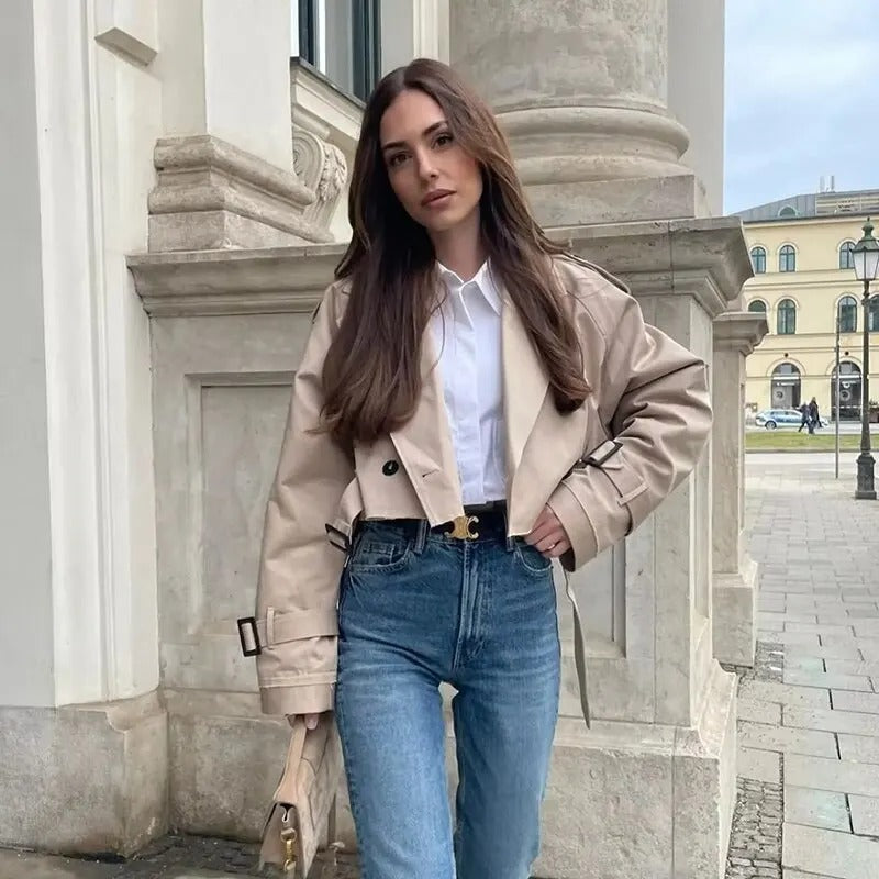 DanieleMonti kort trenchcoat